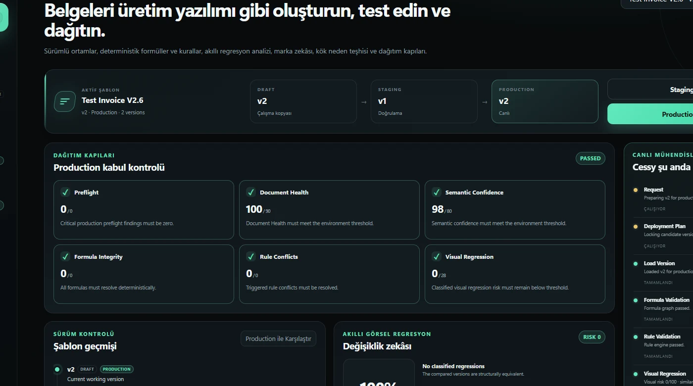 Cessy Document Engineering interface